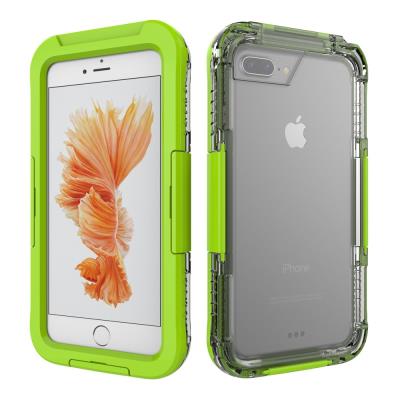 Coque silicone Fingerprint Identification IP68 étanche pour iPhone 7 plus - vert