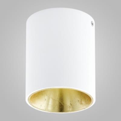 Eglo - Plafonnier doré LED Polasso D10 cm - Blanc - Or
