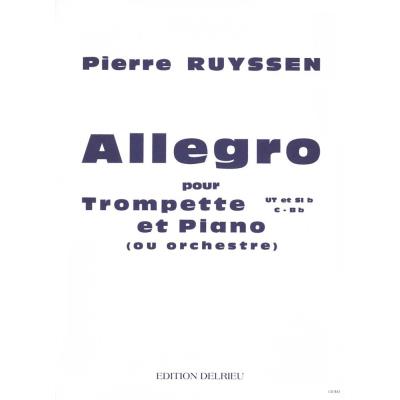 Partitions classique EDITION DELRIEU RUYSSEN PIERRE - ALLEGRO - TROMPETTE, PIANO Trompette