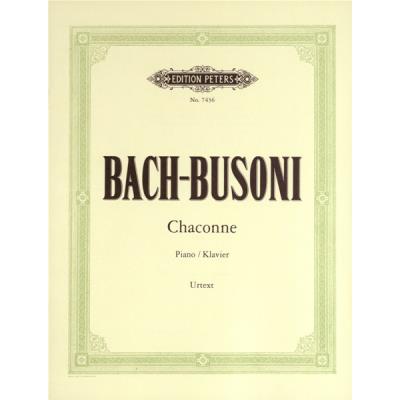 Partitions classique EDITION PETERS BACH/BUSONI - CHACONNE IN D MINOR - PIANO Piano