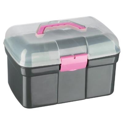 Coffre de pansage tout en un gris rose