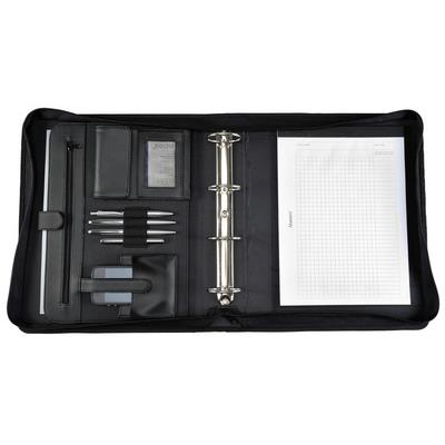 Alassio Serviette classeur OSI ,format A4, simili cuir,noir