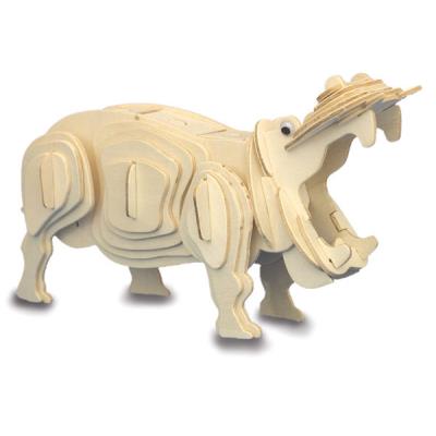 Maquette en bois - Hippopotame