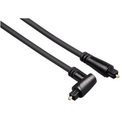 Hama-câble fibre optique audio, odt (toslink) mâle, 90°, 1,5 m
