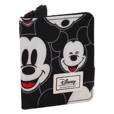 Disney Classic Mickey Visages Porte-monnaie, 11 cm, Noir (Negro)