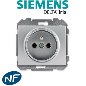 Siemens - prise 2p+t aluminium delta iris - 1
