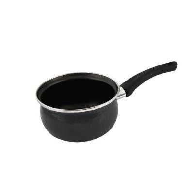 CREALYS 510082 CASSEROLE ACIER ANTIADHÉSIF TEMPO NOIR BRILLANT DIAMÈTRE: 14 CM