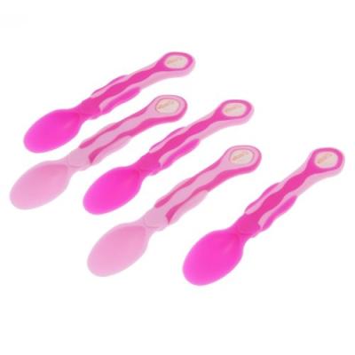 VITAL BABY - 492015-05 - 5 CUILLÈRES D'APPRENTISSAGE SOUPLES - ROSE