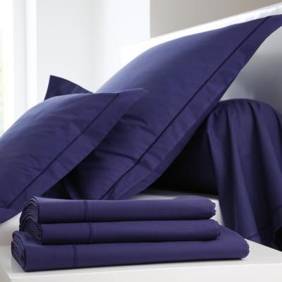 Housse de couette Coton BLANC DES VOSGES 260 x 240 cm Marine