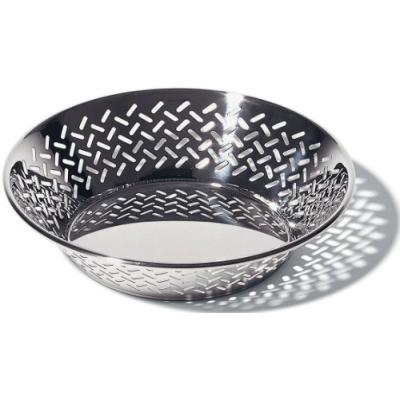 ALESSI 5021/25 CORBEILLE DE PAIN ET FRUITS RONDE AJOURÉE EN ACIER INOXYDABLE
