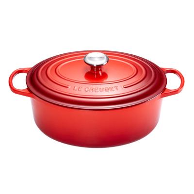 Cocotte ovale en fonte émaillée Signature - Cerise - 27cm