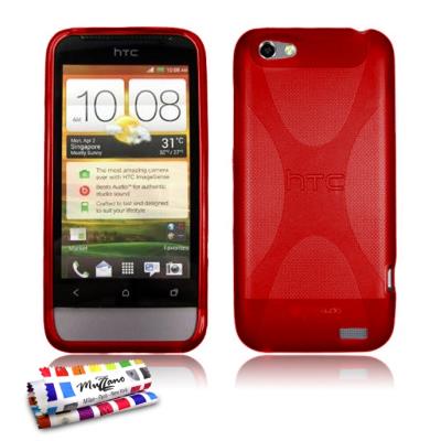 Coque Souple ORIGINALE Ultra Fine Rouge , Le X, Premium de MUZZANO pour HTC ONE V