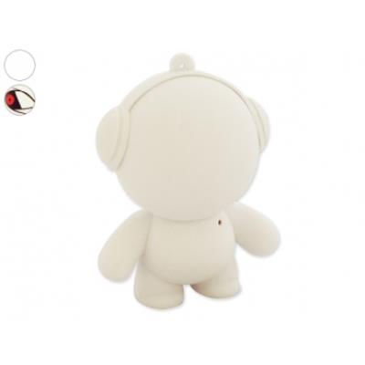 Haut-parleur petit bonhomme original blanc son enceinte musique