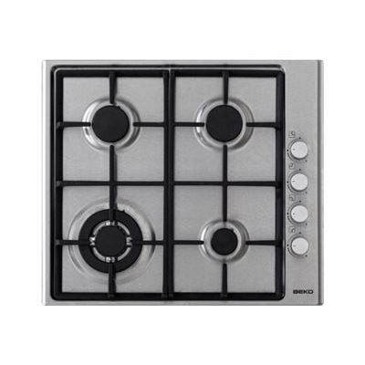 Beko HIZG 64121 SX - Table de cuisson au gaz - 4 plaques de cuisson - Niche - largeur : 56 cm - profondeur : 49 cm - acier inoxydable