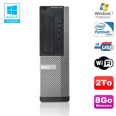 Pc dell optiplex 390 dt g630 2.7ghz 8go 2to graveur dvd wifi hdmi win 7 pro