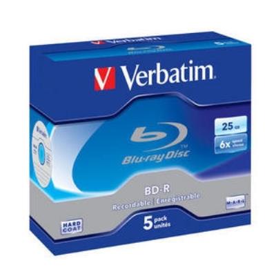 Verbatim bd-r 25go 6x, 5 pièces en jewelcase 43715