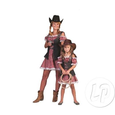 déguisement de cowgirl rouge et blanc adulte taille l