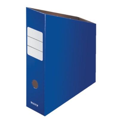 Leitz - porte-revues, format a4, délicat carton ondulé, bleu capacité: 76 mm, avec grand espace pour étiquette et trou de prise,