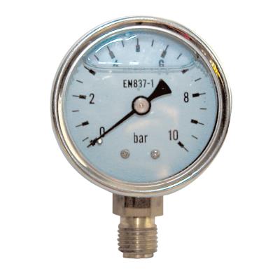 Thermador Manomètre Inox Glycérine Radial Mâle 1/4\