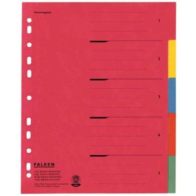 Falken intercalaire carton 230g a4 extra large 5 positions 80002009