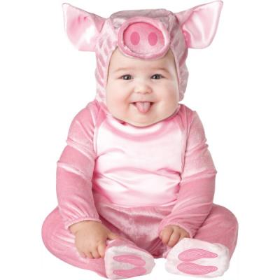 Déguisement de cochon rose pour bébé - 6-12 mois
