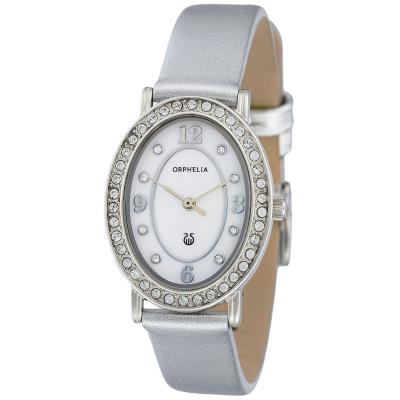 Montre Orphelia Oval Edition-122-1713-18 en Cuir Argent