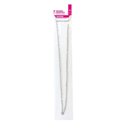 Chaîne grosse maille argent à4mm - graine créative