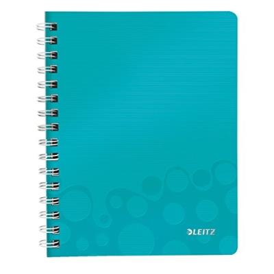Leitz Wow Cahier 160 Pages À Spirale Quadrillé 5X5 (Petits Carreaux) A5 (17X22 Cm) Menthe Métallisé 46410051
