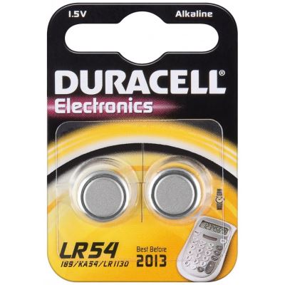2 piles lr54 189, lr1130, rw89 duracell