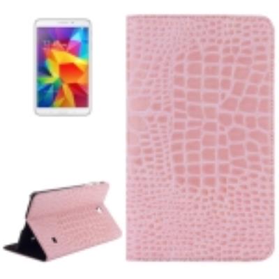 Galaxy Tab 4 8.0 T330 : Coque Housse Cuir (PU) « Texture Crocodile Rose »
