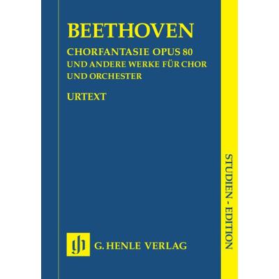 Partitions classique HENLE VERLAG BEETHOVEN L.V. - CHORUS FANTASY C MINOR OP. 80 AND OTHER WORKS (OP. 112, 118, 121B, 122, WOO 95) Grand format