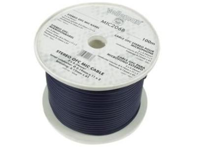 Velleman - Câble micro 2 x 0.34mm, bleu, 100m