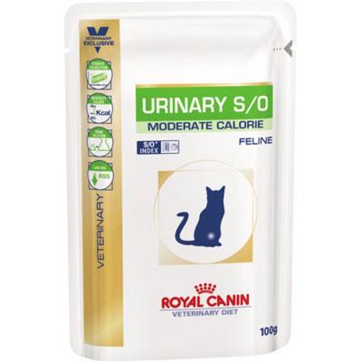 Croquettes royal canin veterinary diet urinary s/o moderate calorie pour chats 12 sachets 100 g
