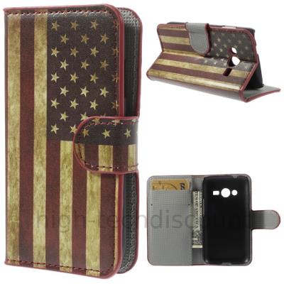 Housse etui coque portefeuille PU cuir pour Samsung G318H Galaxy Trend 2 Lite - USA