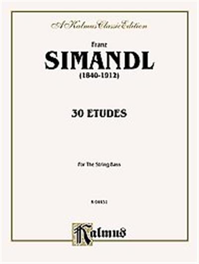 Franz Simandl (1840-1912) 30 Etudes for The String Bass
