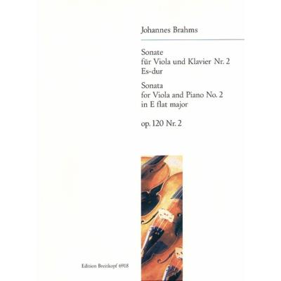 Partitions classique EDITION BREITKOPF BRAHMS J. - SONATE OP. 120/2 EN MIB MAJEUR - ALTO, PIANO Alto