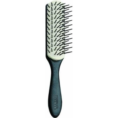 DENMAN - BROSSE - NOIR FREEFLOW D31N - 7 RANGS - BROSSE NOIRE AVEC COUSSIN BLANC