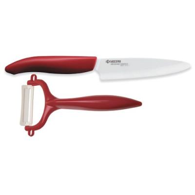 Kyocera starter set rd couteau d'office + 1 eplucheur lame céramique