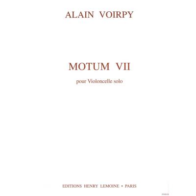 Partitions classique LEMOINE VOIRPY ALAIN - MOTUM VII - VIOLONCELLE Violoncelle