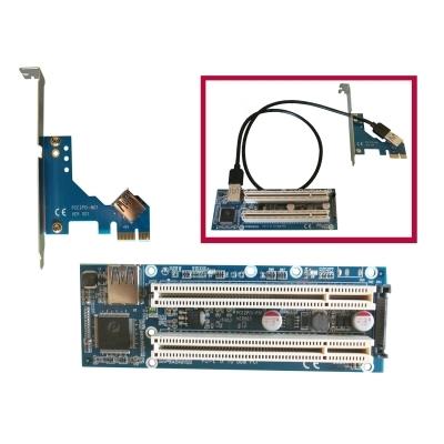 Adaptateur Convertisseur PCI vers PCI Express - 2 PORTS Communication par cordon USB3 - 50cm