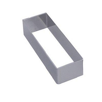 DeBuyer - Cercle Forme inox - Rectangle angles vifs : Longueur 18.4 cm