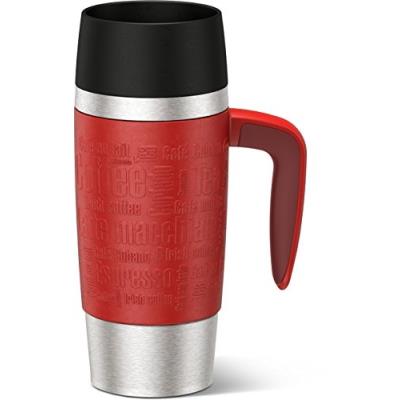 Emsa 514098 mug isotherme inox polypropylène tpe rouge 0,36 l