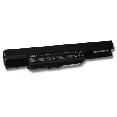 Batterie Li-Ion 6600mAh (11,1 V), noir, pour ordinateur Asus X53B, X53BR, X53BY, X53E, X53S, X53S (modèle 2011), X53SD (modèle 2011), X53SV etc.