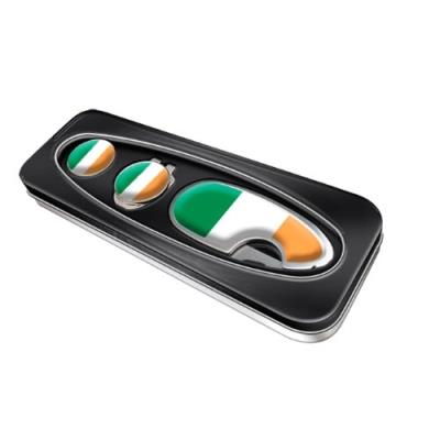 Asbri golf pitchmaster relève-pitch et clip capuchon dans un coffret cadeau en métal irlande