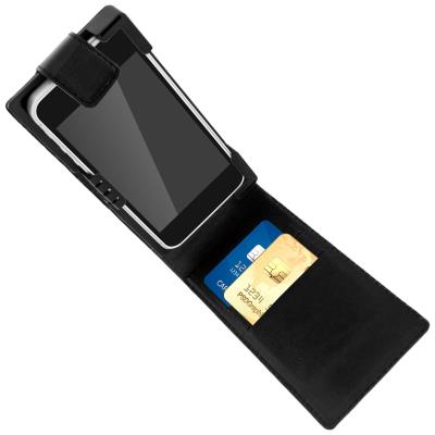 Housse Etui Clapet Vertical Universel Smartphone taille M - Noir