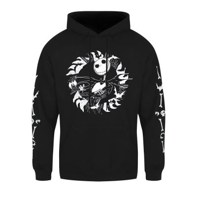 The Nightmare Before Christmas Sweat à capuche Jack Bat Circle Homme Noir