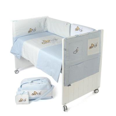 NAF-NAF - 30353 - SET 6 PIÈCES - COUETTE + TOUR DE LIT + COUVERTURE + SAC À LANGER + TAPIS À LANGER TEDDY