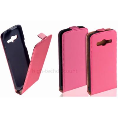 Housse etui coque pochette PU cuir fine pour Samsung g386 Galaxy Core 4G + film ecran - ROSE