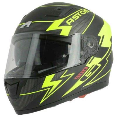 Astone Helmets - Casque de moto GT900 Arrow - Casque intégral large vision - Casque de moto intégral homologué - Casque de moto mixte en polycarbonate - Yellow M