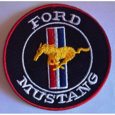 patch ford mustang rond ecusson thermocollant voiture